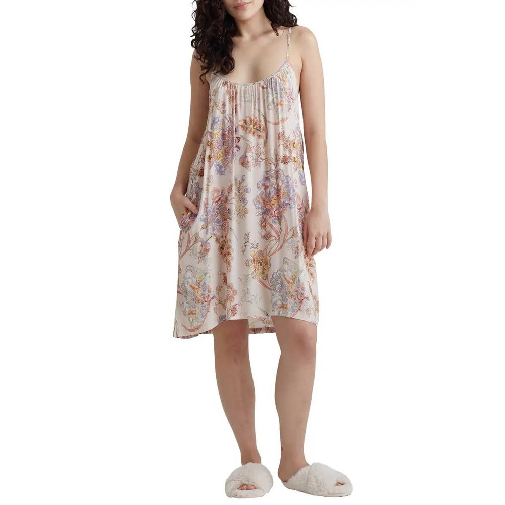 Papinelle Coco Floral Strappy Sateen Nightgown Women S Multicolor Lightweight